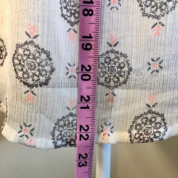 Mudd Boho Peasant Top SS Jrs Size L Multi - Picture 4 of 8